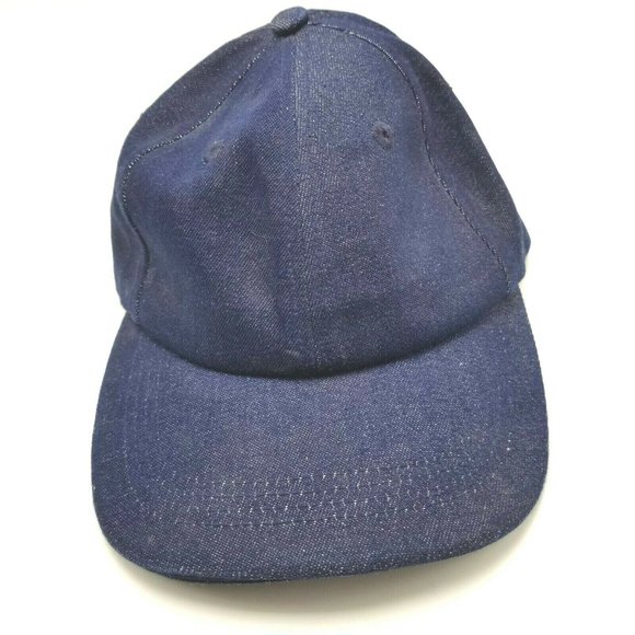 Xhilaration Plain Dark Denim Casual Sports Hat Cap Strapback Blue - Picture 1 of 6